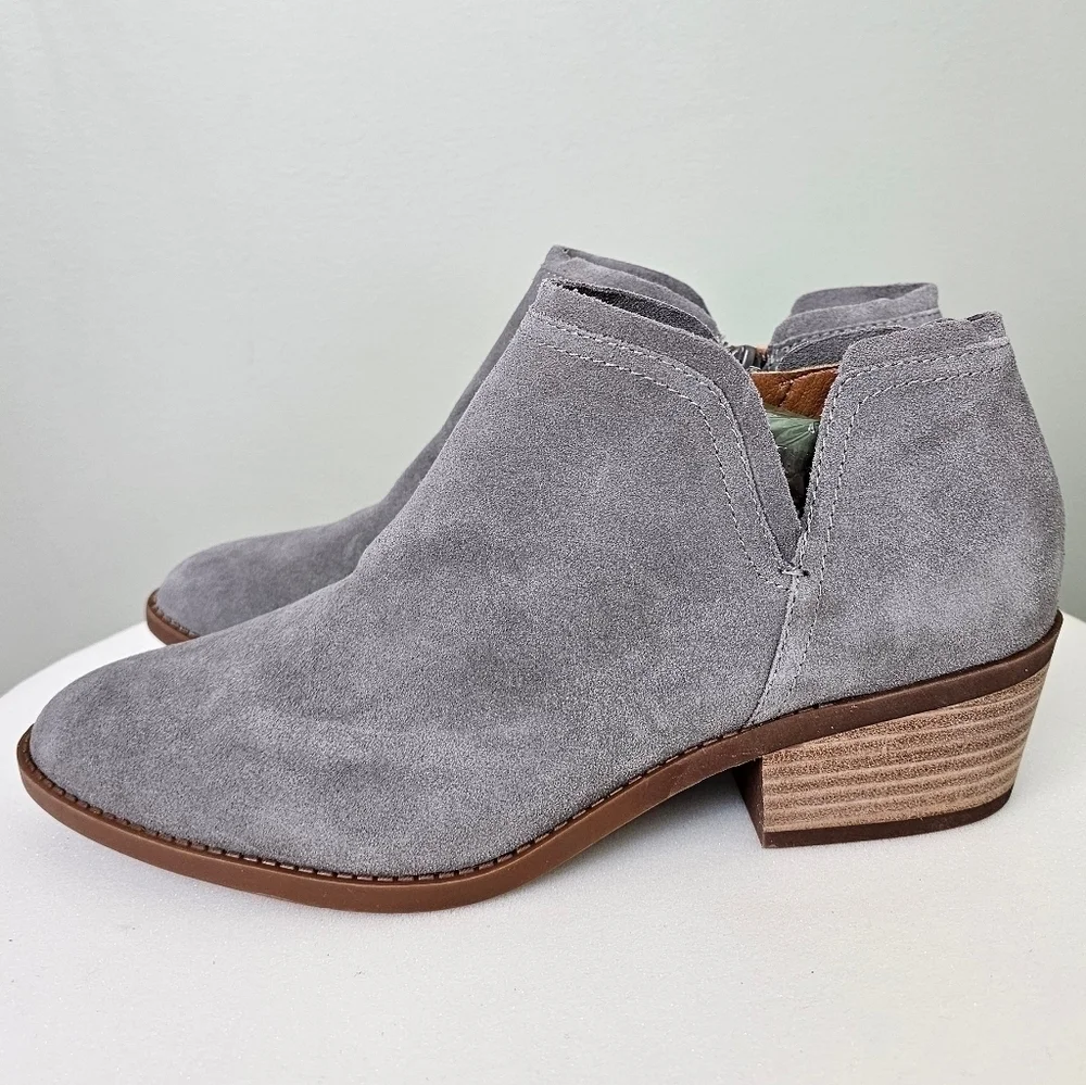 Lucky Brand Ferolia Women's Suede Bootie Gray 9.5